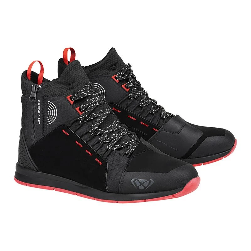 Ixon Bottes Moto Freaky WP Homme Noir Rouge Blanc privatesportshop