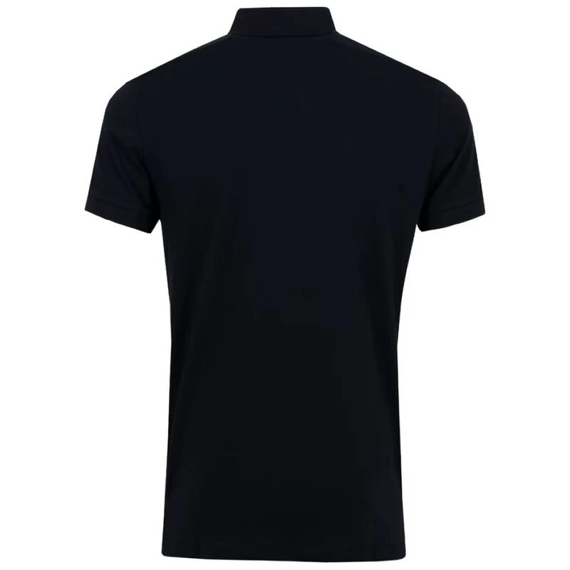 Black polo shirt back view 2025