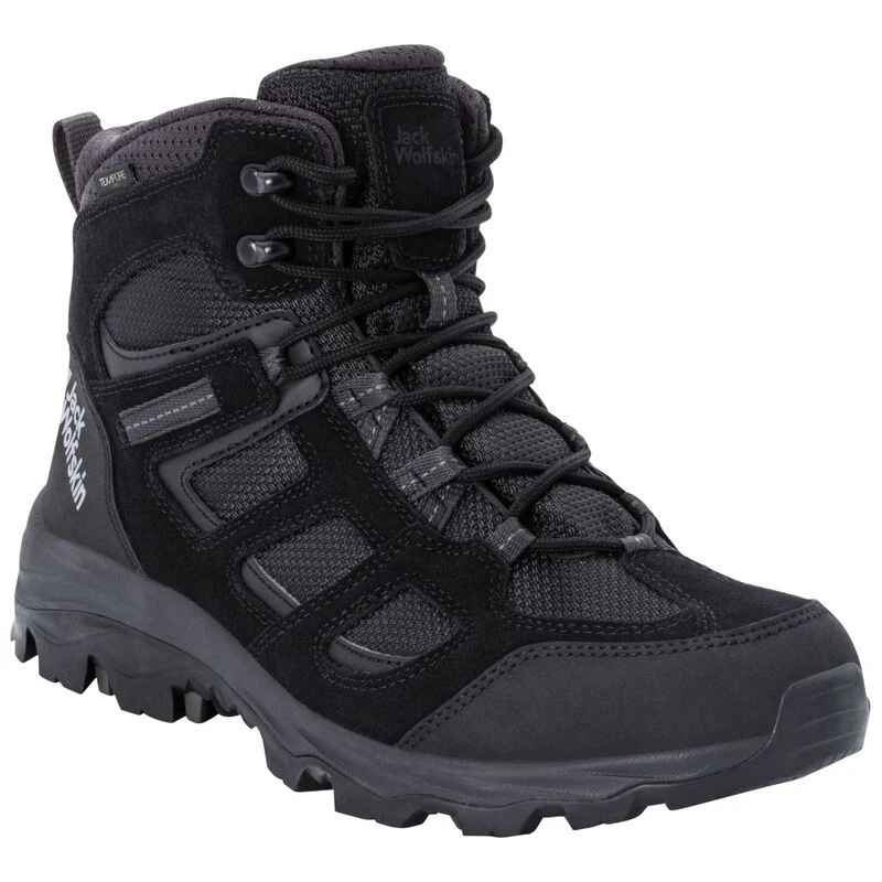 Jack Wolfskin Mens Vojo 3 Texapore Mid Hiking Boots Black Sportpur