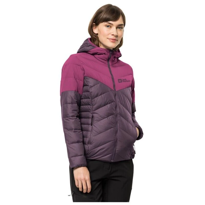 Jack Wolfskin Womens Tundra Down Hooded Jacket (Grapevine) | Sportpurs