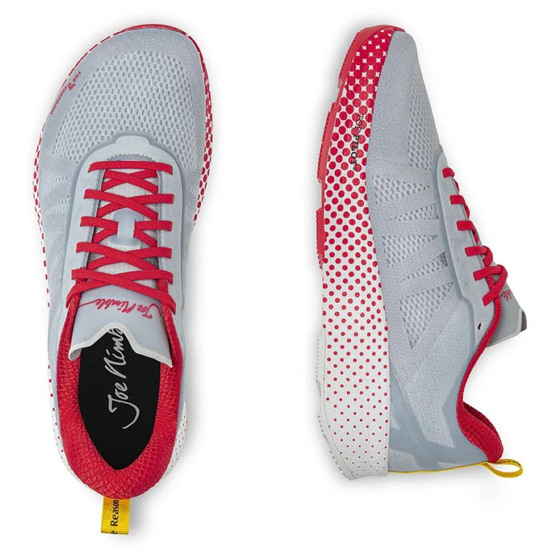 Joe Nimble Mens Addict Pro-R Running Shoes (Grey/Red  display picture 2