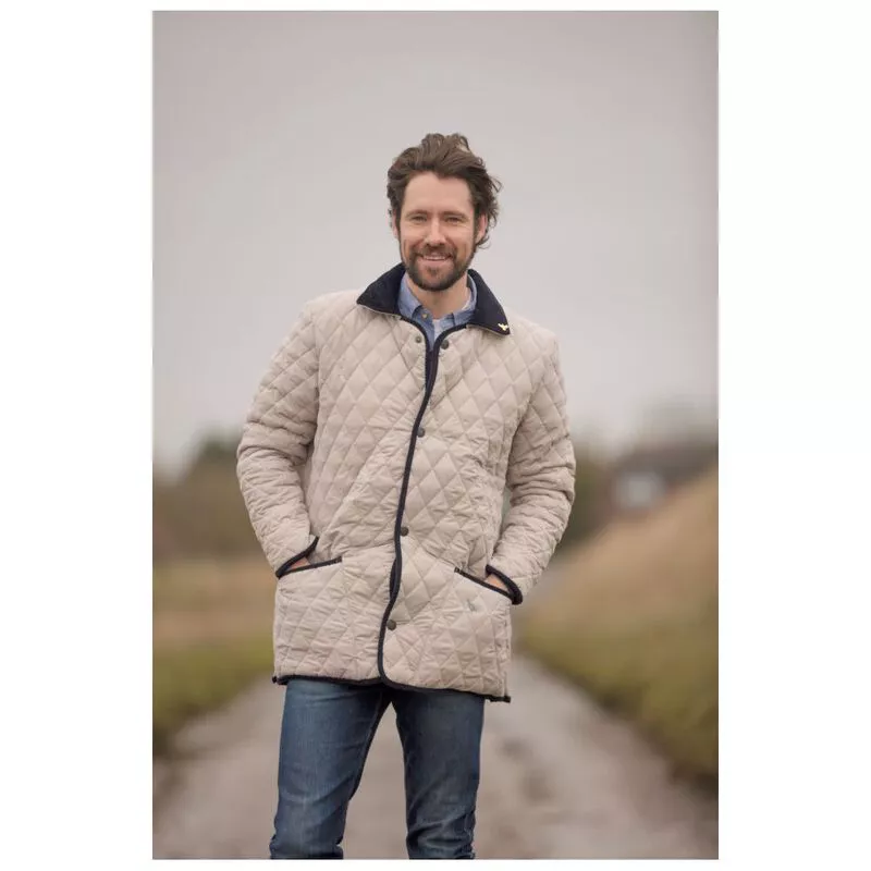 John Partridge Mens Rag Soft Touch Quilted Jacket Sable Navy Sport