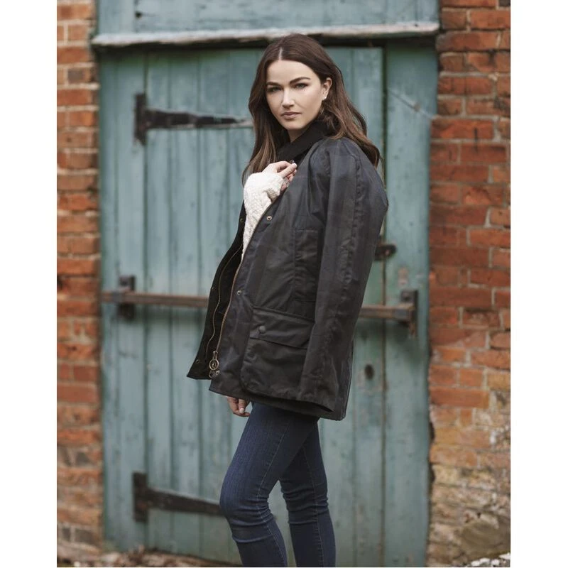 John Partridge Womens Landowner Patterned Wax Oversized Jacket (Dundee