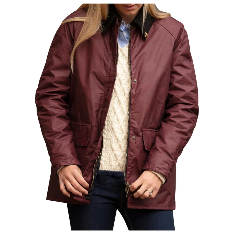 Burgundy wax jacket hot sale