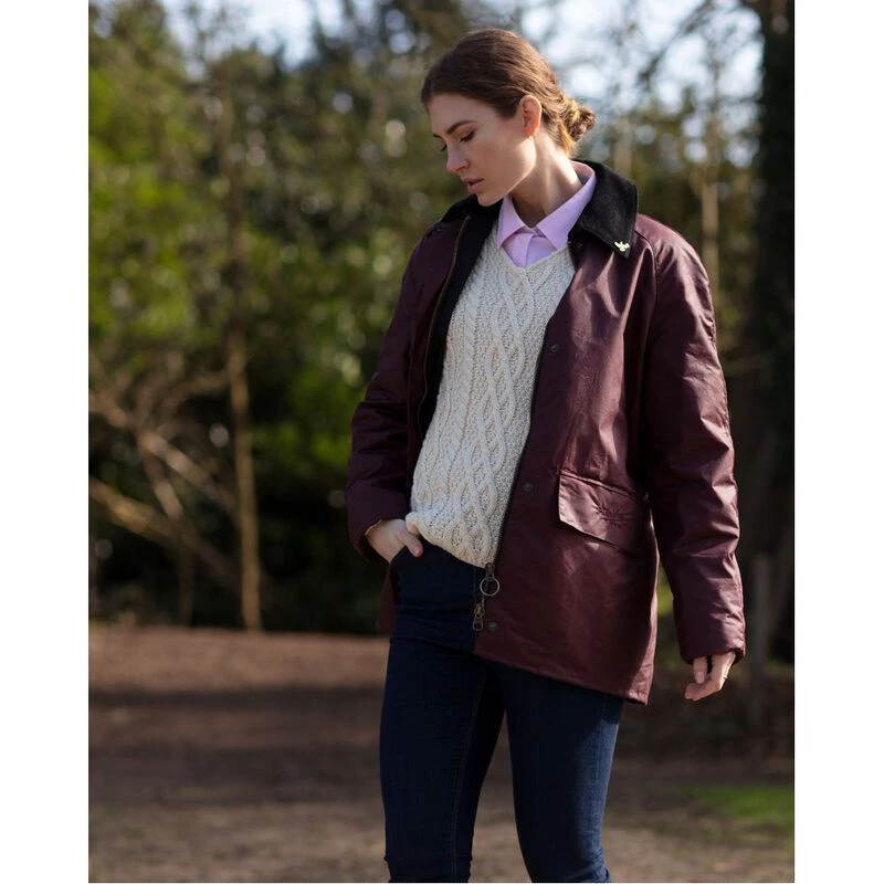 Burgundy wax jacket clearance