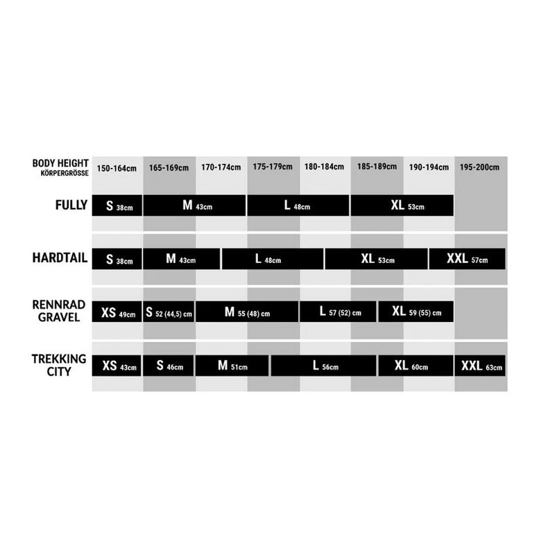 Ktm mtb size chart 2025