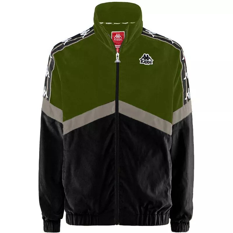 Kappa Mens Cabrini Jacket Green Grey Mist Black Sportpursuit