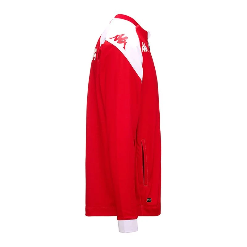 Kappa Mens Arun Pro 7 Tunisia 2023 2024 Jacket Red White Sportpurs
