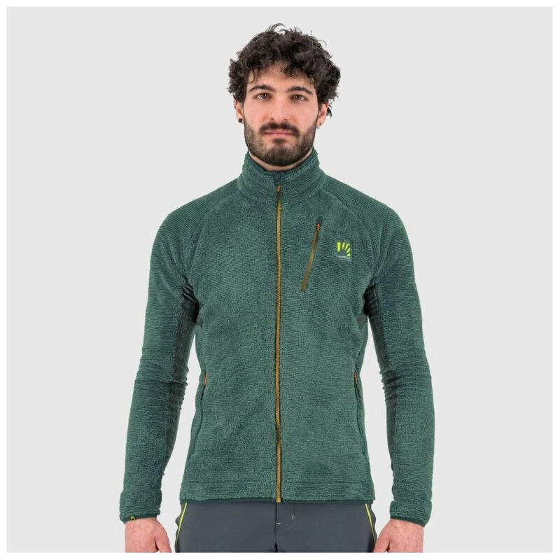 Karpos Mens Vertice Fleece Jacket Smoke Pine Jungle Green Sportpur