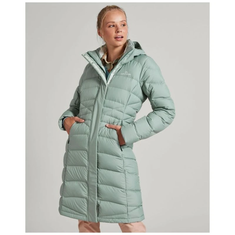 Kathmandu Womens Winterburn Longline V2 Jacket Gum Tree Sportpursu