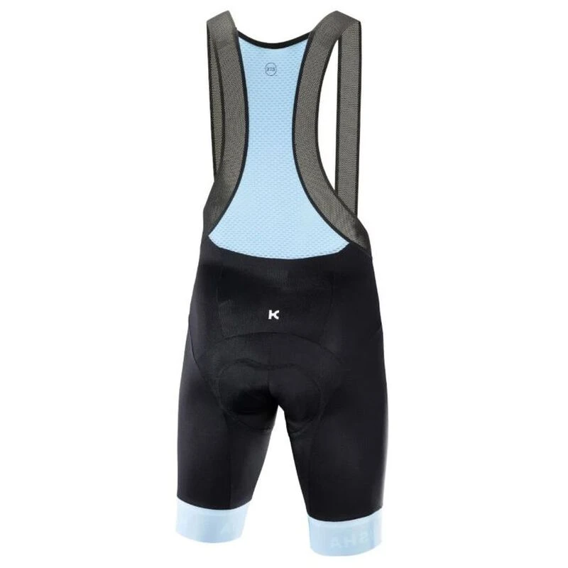 Katusha Mens Icon Bib Shorts Black Light Blue Sportpursuit