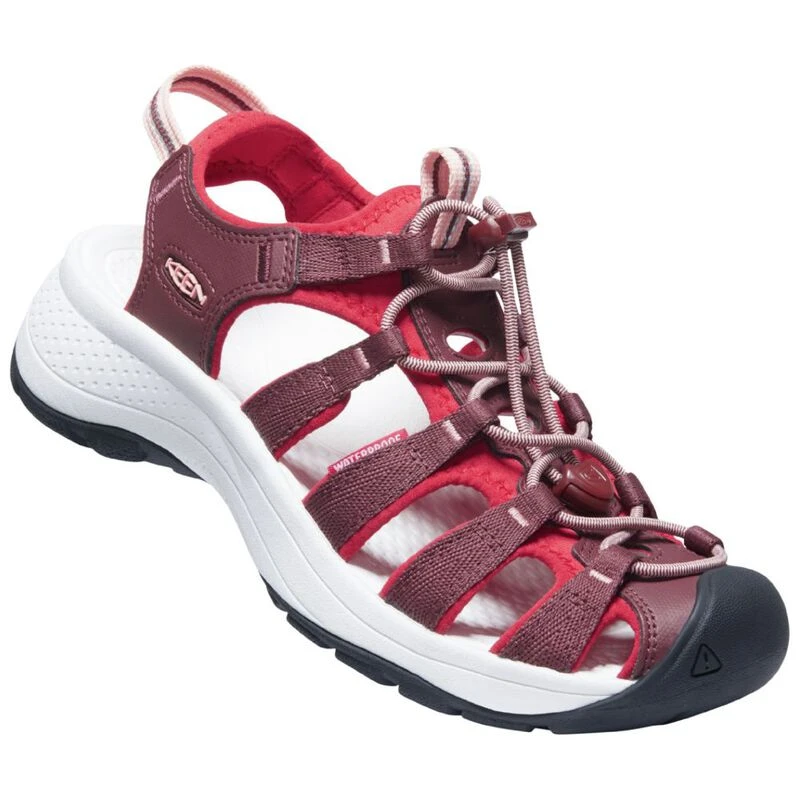 Keen Womens Astoria West Sandals Andorra Red Dahlia Sportpursuit.c
