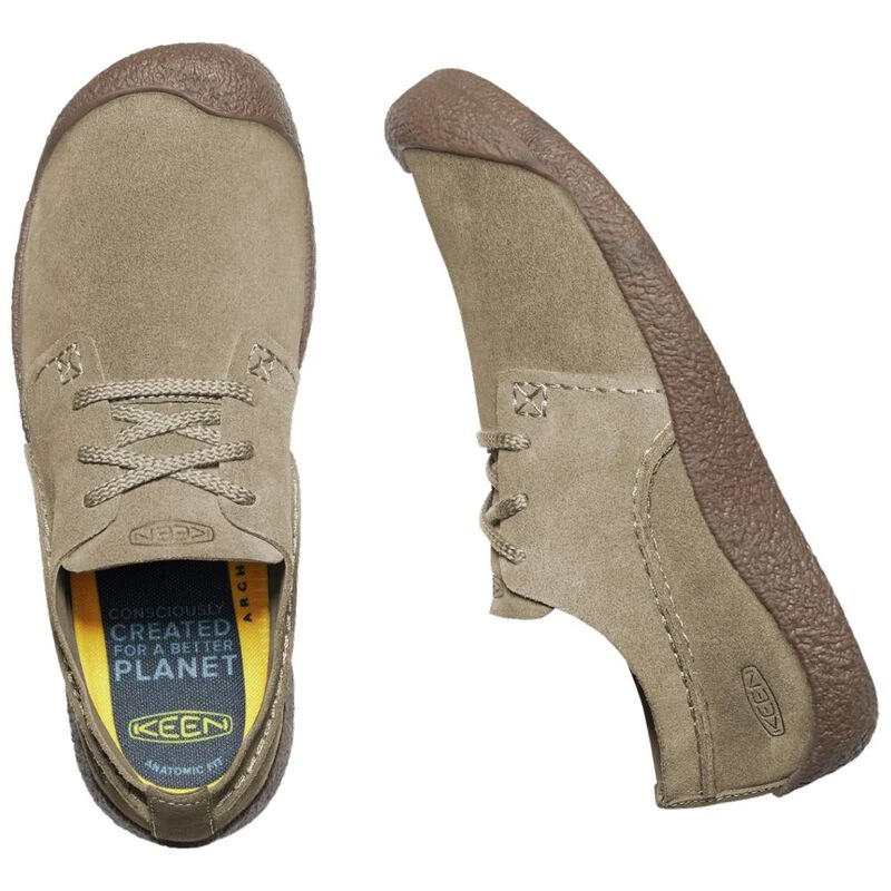 Keen Mens Howser Suede Oxford Shoes (Timberwolf/Chestnut) | Sportpursu