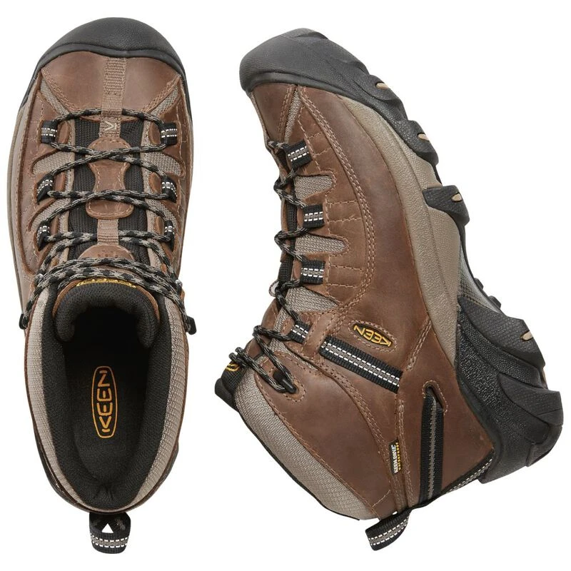 Keen Mens Targhee II Mid WP Waterproof Hiking Boots Shitake Brindle