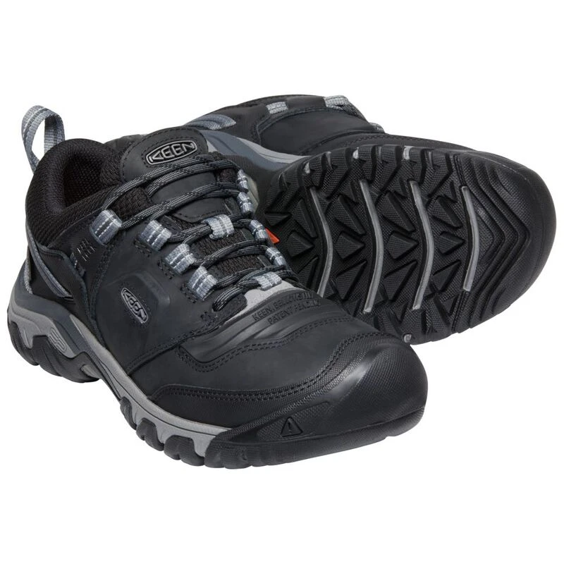 Keen Mens Ridge Flex WP Waterproof Hiking Shoes (Black/Magnet) | Sport