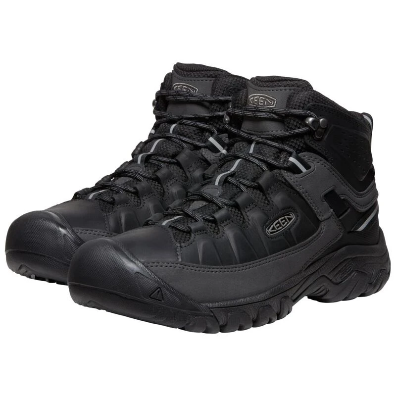 Keen Mens Targhee III Mid WP Waterproof Hiking Boots Triple Black