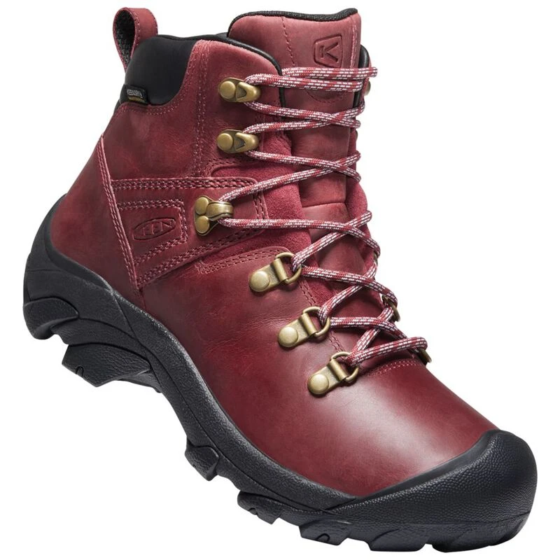Keen Womens Pyrenees Hiking Boots Tibetan Red Black Sportpursuit.c