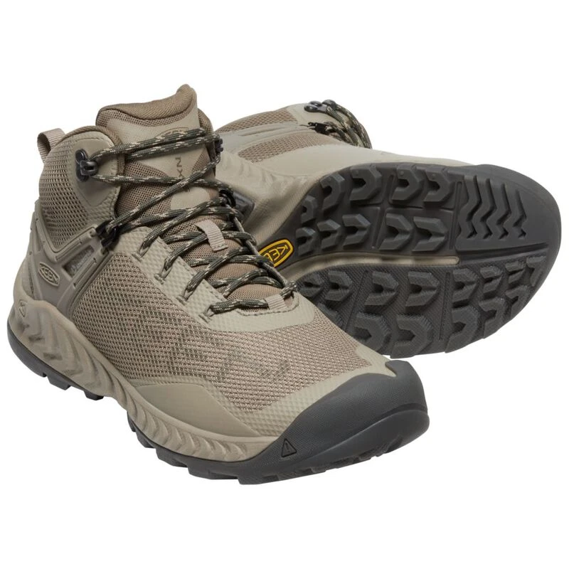 Keen Mens Nxis Evo Mid WP Waterproof Hiking Boots (Brindle/Canteen)