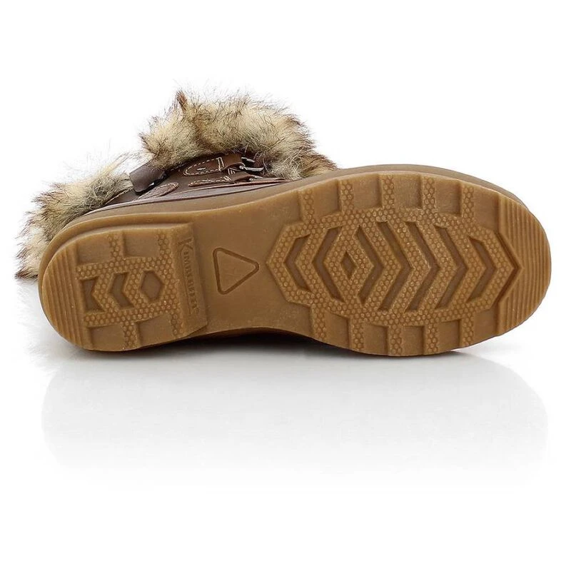 Bottes D'hiver Femme En Cuir Marron Thermolite - Doublure Daim Et Fausse Fourrure - Taille 7