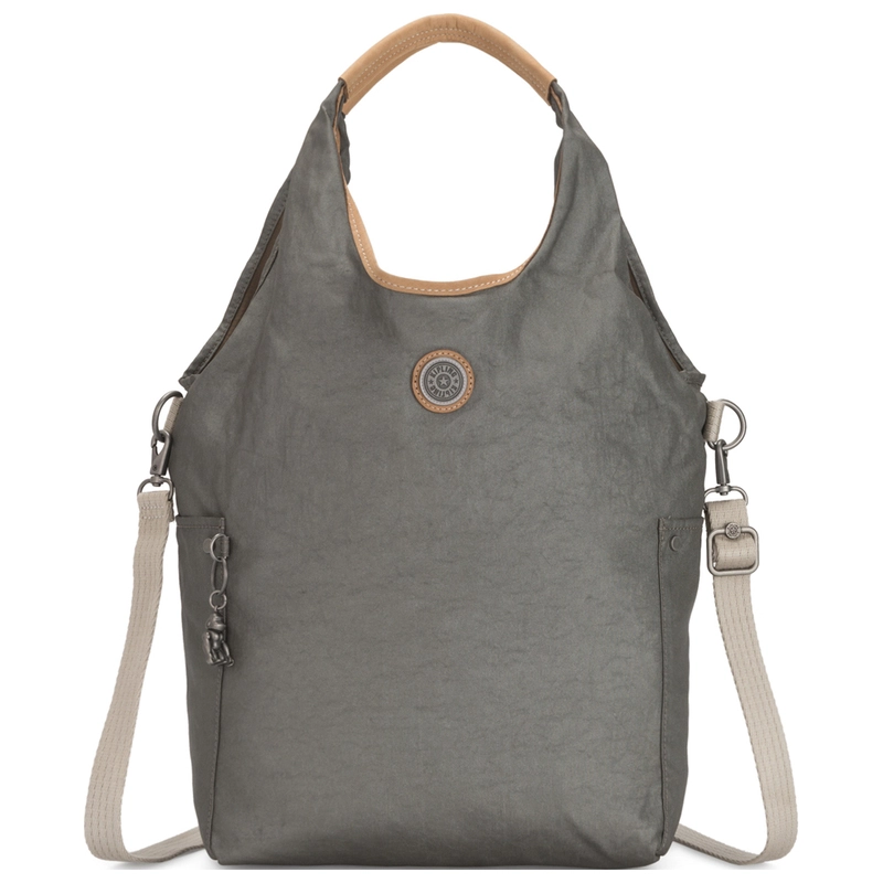 Kipling Womens Urbana 20L Hobo Bag Dark Metal Sportpursuit