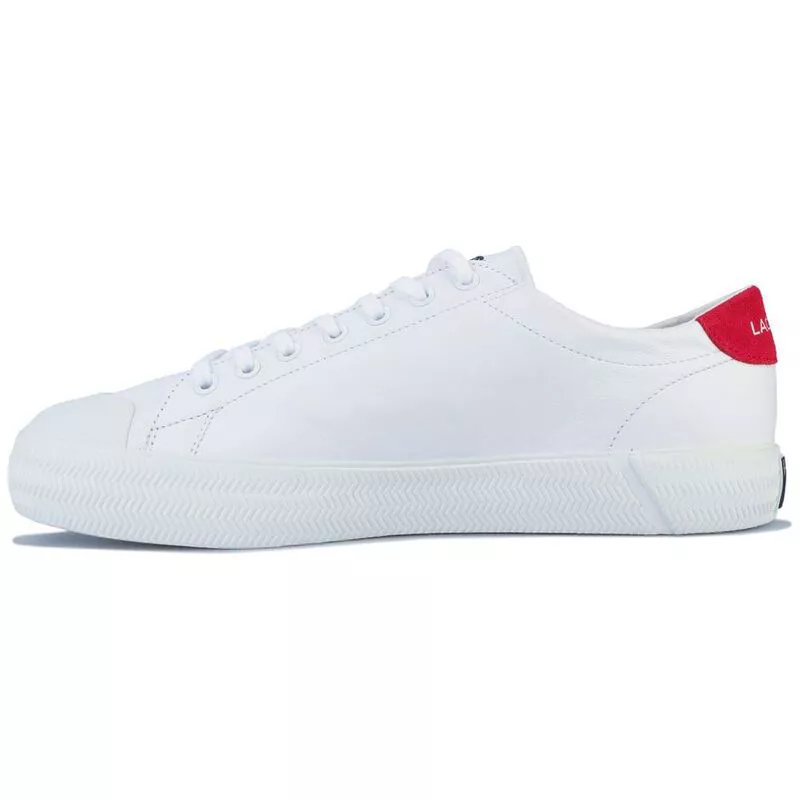 Lacoste shoes white and red on sale