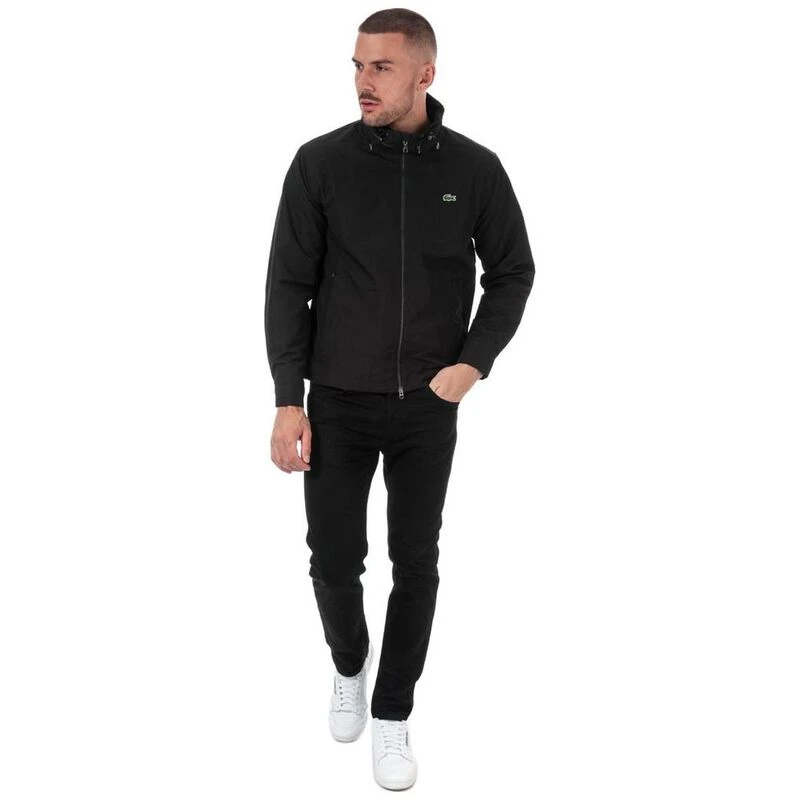 Men's short zip cotton twill on sale jacket
