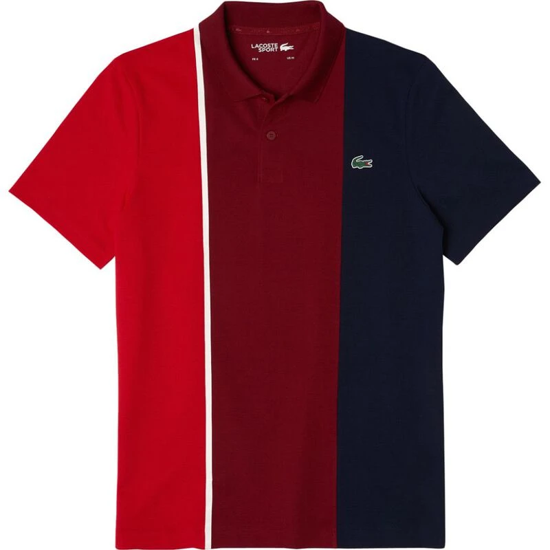 Lacoste Mens Knit Polo Shirt Infrared Navy Blue Sportpursuit