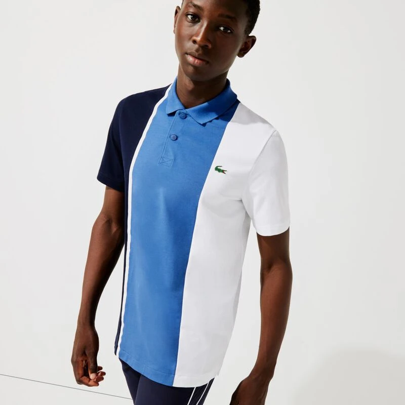 Lacoste Mens Knit Polo Shirt (Navy White) Sportpursuit