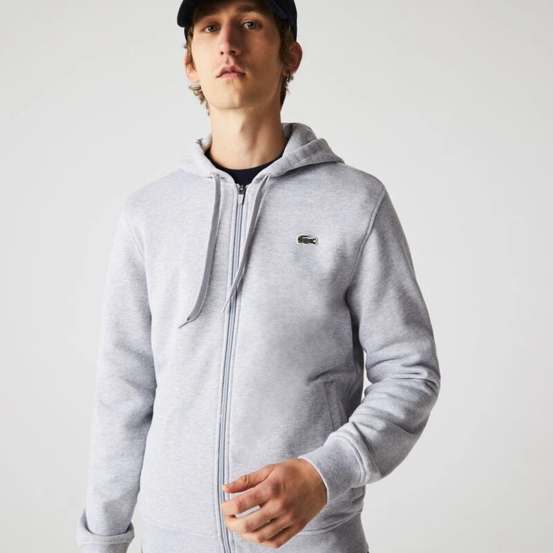 Mens grey lacoste hoodie new arrivals
