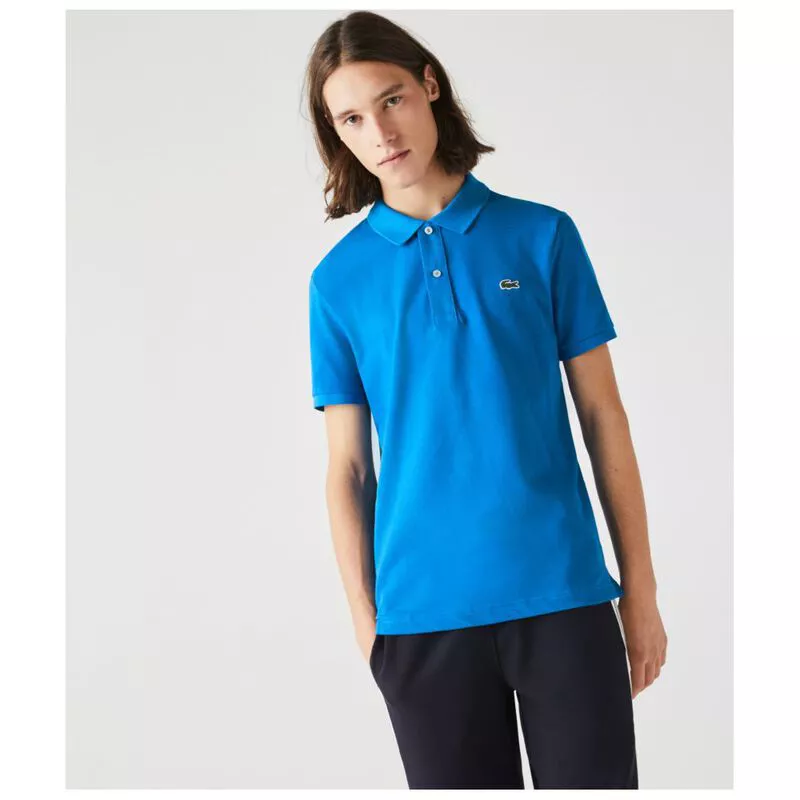Lacoste Mens Slim Fit Piqu Polo Shirt Nattier Blue Sportpursuit.c