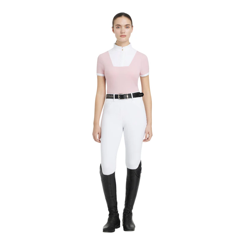 Aubrion Shires Attley Chemise Équitation Femme – Respirante UPF50+ – Col Montant