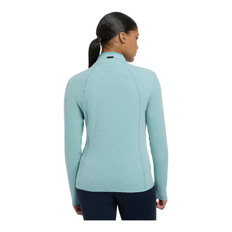 Chemise Base Layer LeMieux Manches Longues Femme – Quart De Zip Aqua – Taille Unique NEUVE