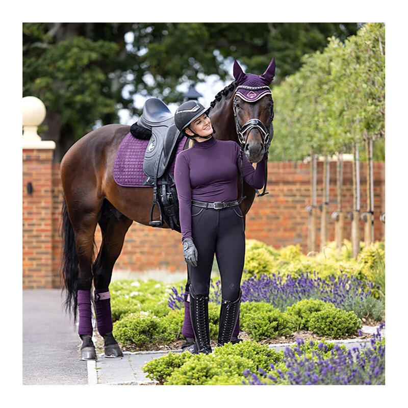 Tapis De Selle De Dressage ANKY Violet - Coton, Fabriqué Au UK, Occasion