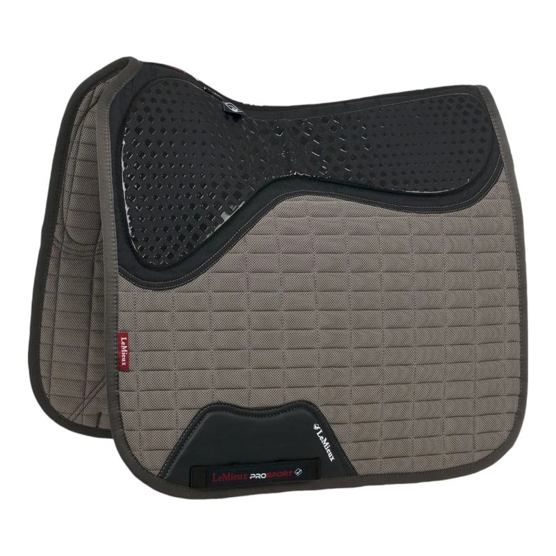 LeMieux Tapis de Selle Carbon Mesh Air Half Square CC Gris