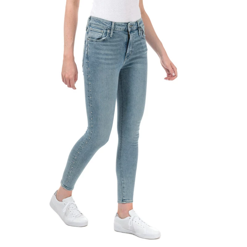 Levi's Womens 721 High Rise Skinny Ankle Jeans (Light Blue) | Sportpur