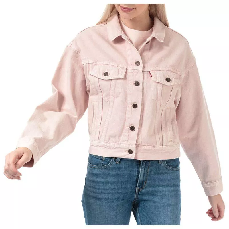 Levi's Womens Slouch Trucker Jacket (Pink) 