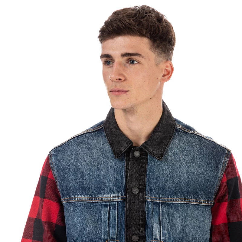 Levi's Mens Type 2 Hybrid Trucker Jacket (Denim) | Sportpursuit.com