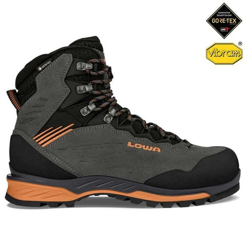 Lowa Mens Cadin II GTX Mid Hiking Boots Anthracite Flame Sportpurs