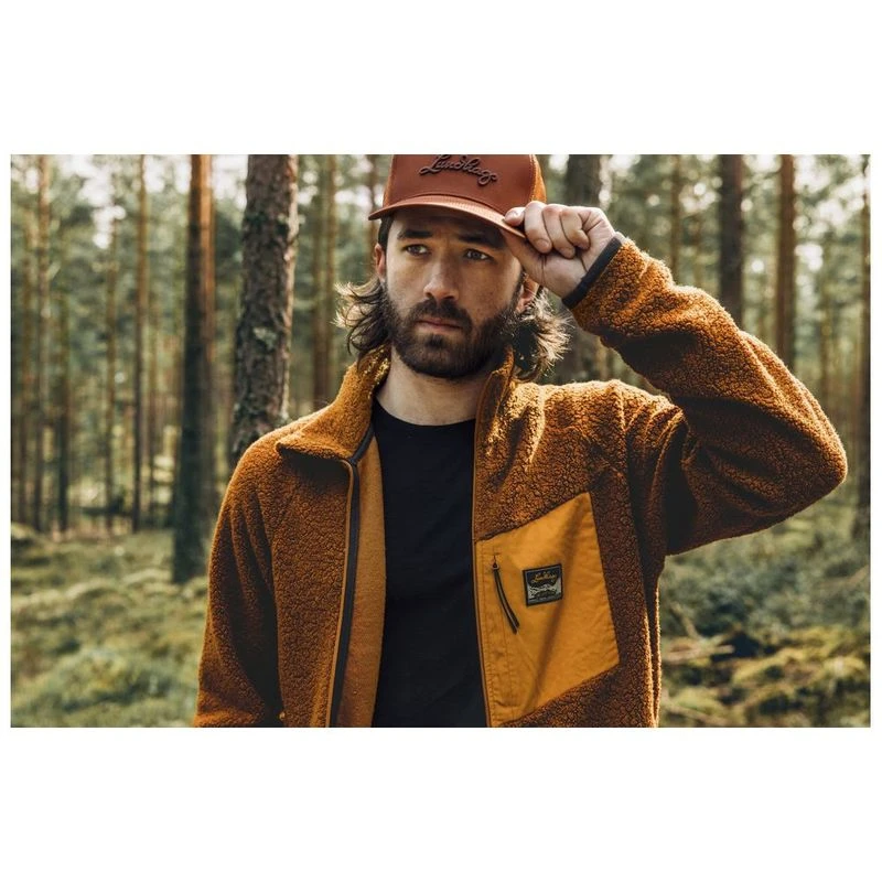 Lundhags Mens Flok Wool Pile Jacket Dark Gold Sportpursuit