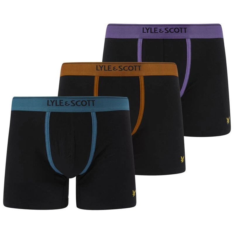 Lyle Scott Sous vetements Carson 3 Pack Trunks Homme Noir privates
