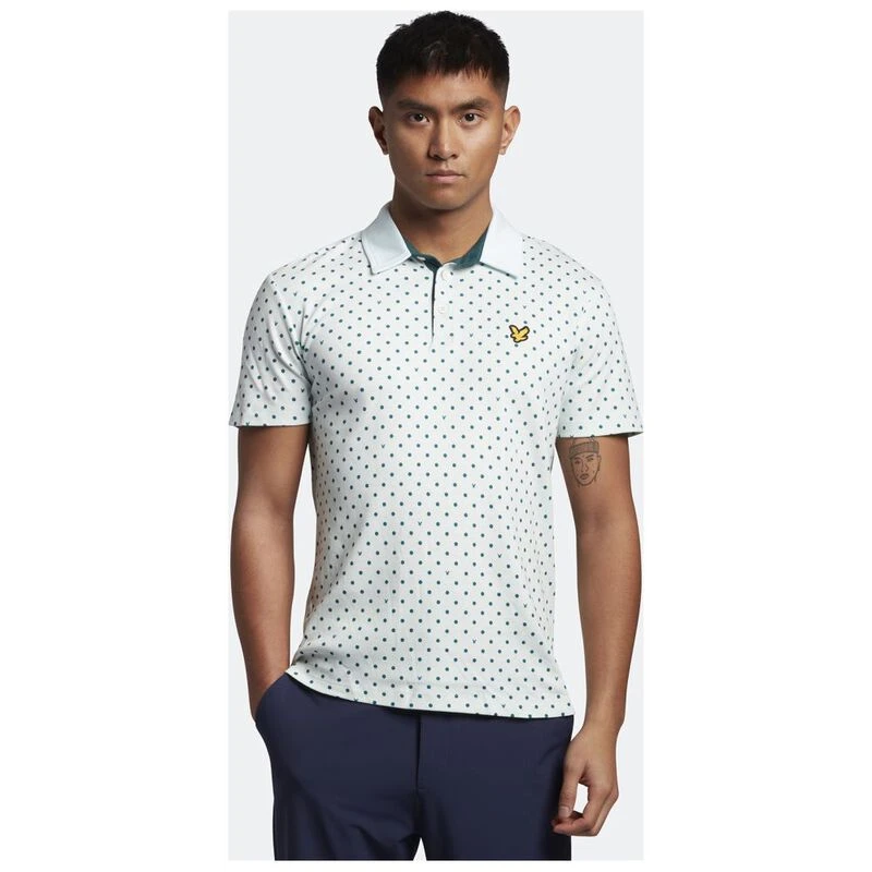 Polka dot polo shirt mens clearance
