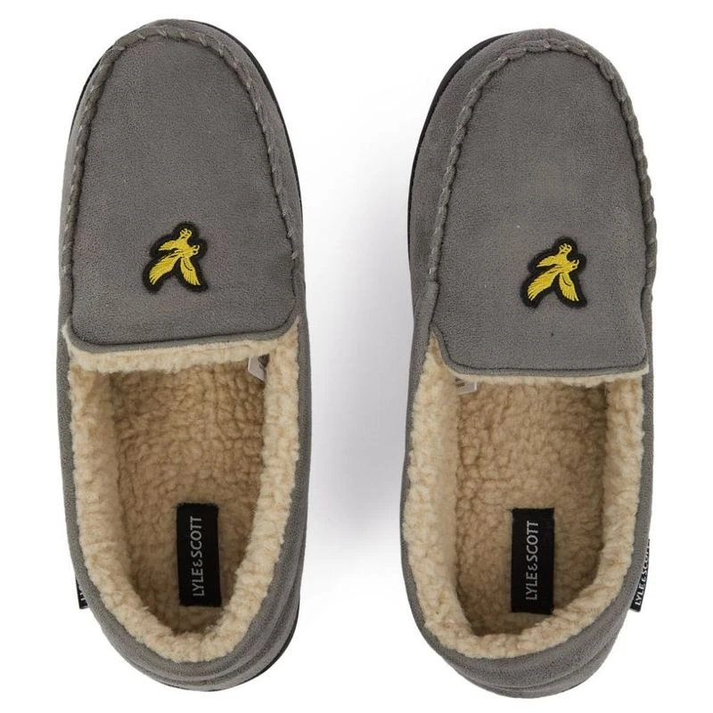 Lyle and Scott Mens Aspen Slippers Grey Sportpursuit