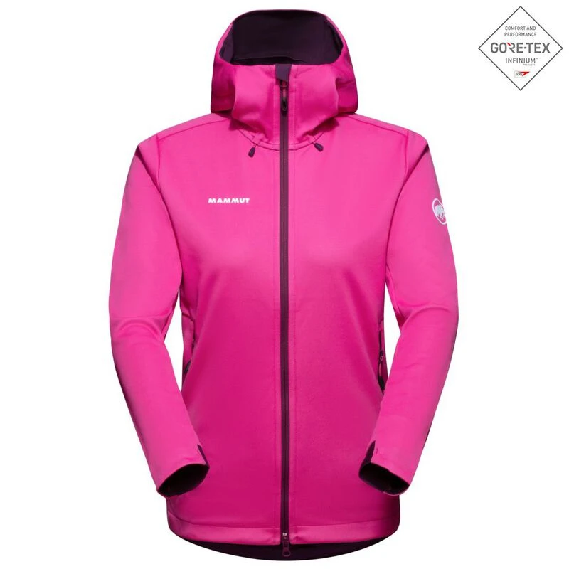 Mammut Womens Ultimate VII SO Hooded Jacket (Pink) | Sportpursuit.com