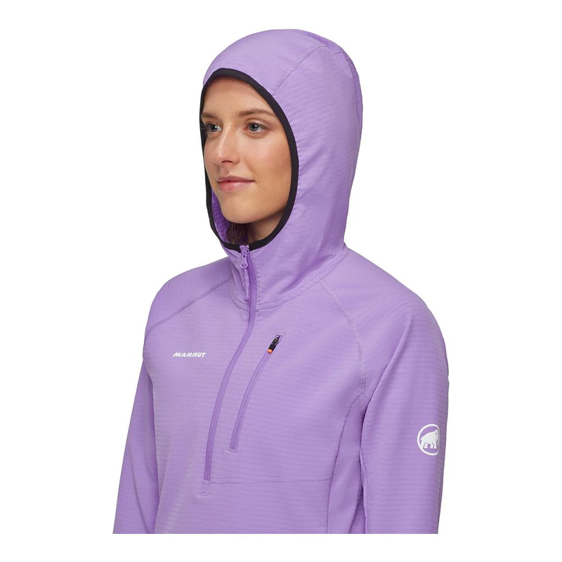 Veste Intermédiaire Femme Mammut ML - Douce French Terry Chaleur Confort - Polyester Recyclé & Coton Bio - Poches Zippées & Ventilation