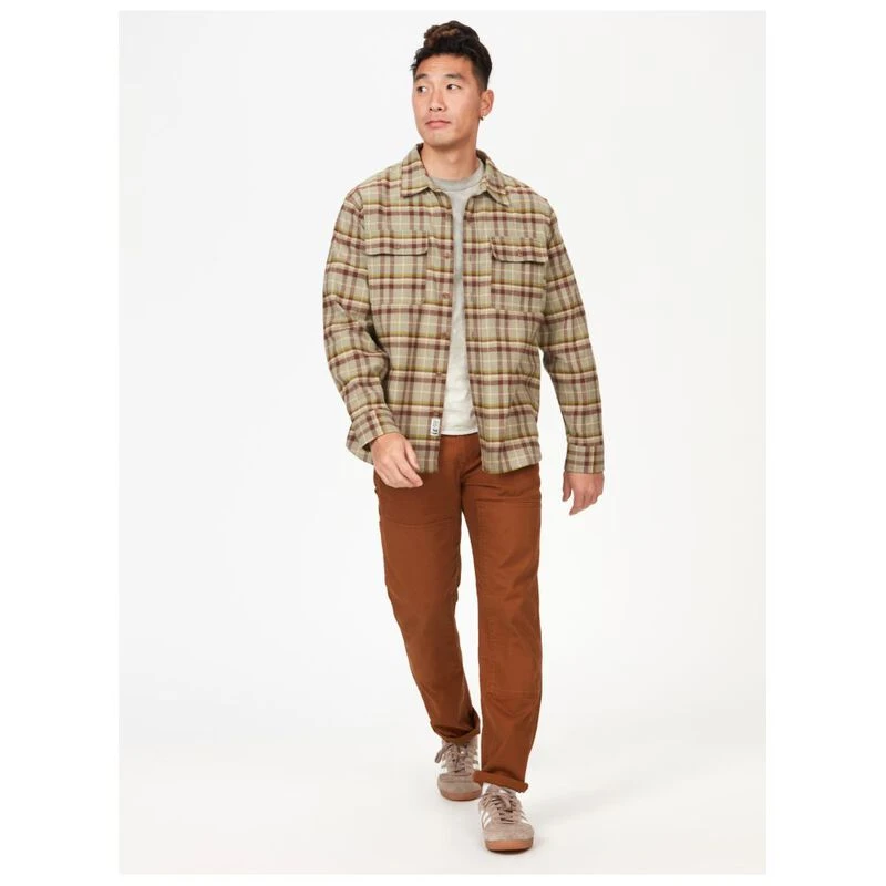 Marmot Mens Doran Midweight Flannel Shirt (Vetiver) | Sportpursuit.com