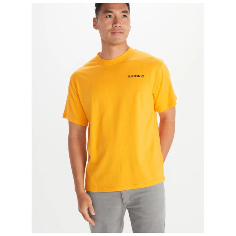 Marmot Mens Earth Day T Shirt Golden Sun Sportpursuit
