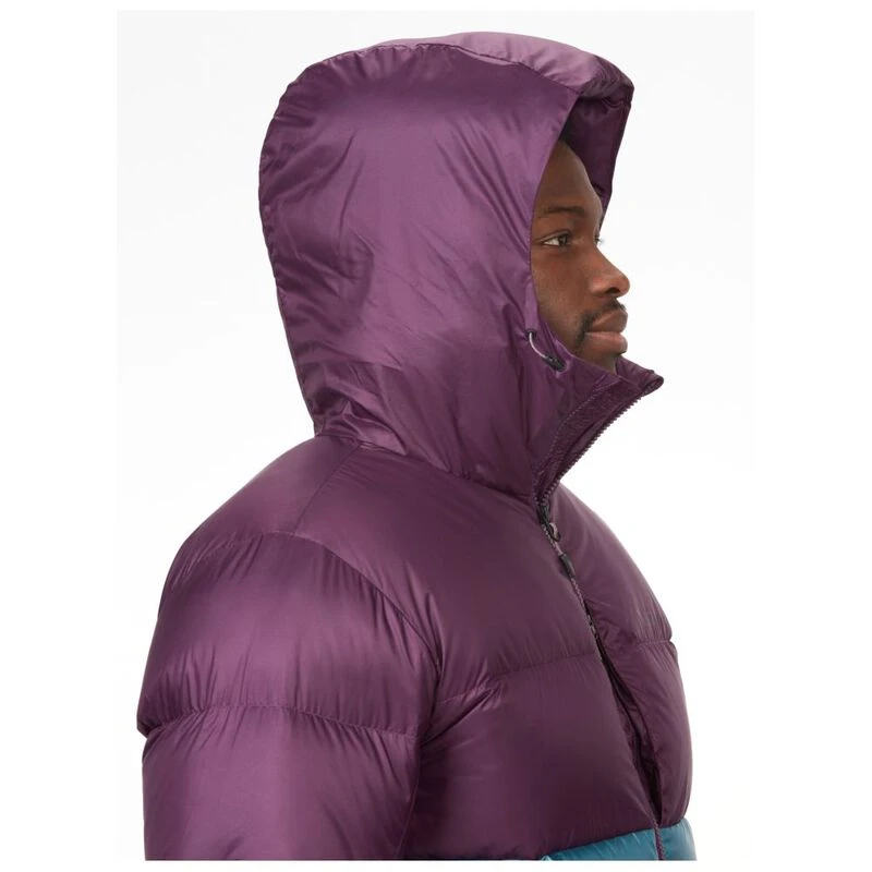 Marmot Mens Guides Hooded Down Jacket Purple Fig Moon River Sportp