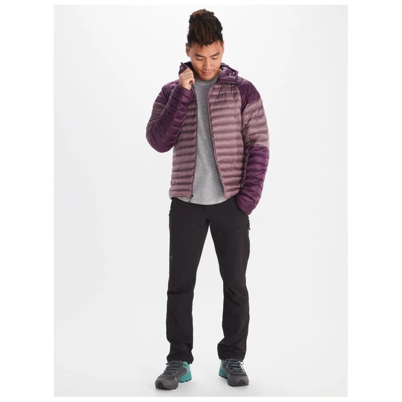 Marmot Mens Hype Hooded Down Jacket Purple Fig Hazy Purple Sportpu