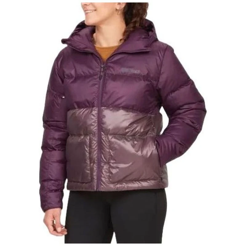 Marmot Womens Guides Hooded Down Jacket (Purple Fig/Hazy