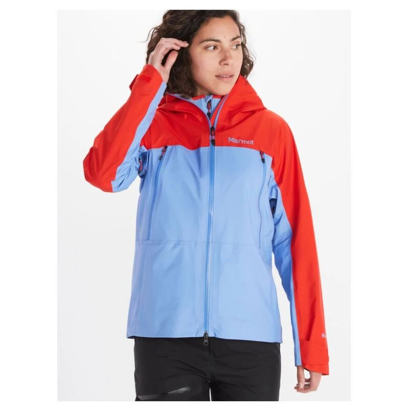Marmot Womens Mitre Peak Jacket (Victory Red/Getaway Blue) | Sportpurs